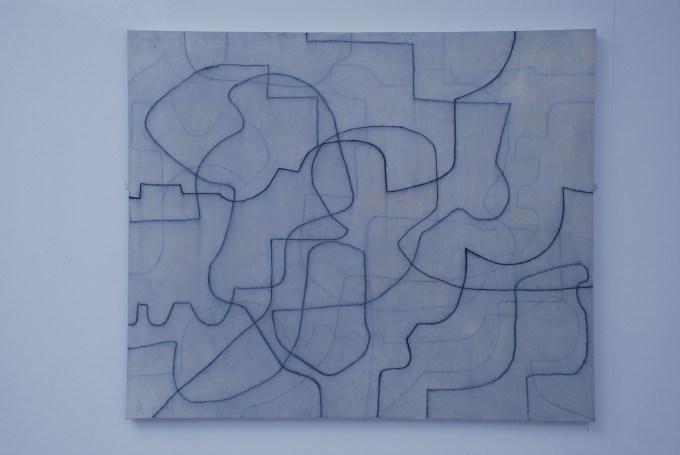 Yellow Meandering. Oil and charcoal on canvas. 100 x 120 cms. 2007.