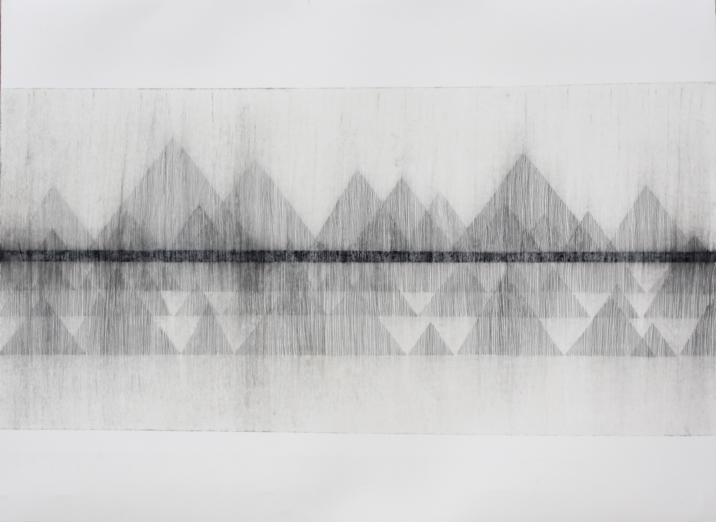 Robinson_Fiona Debussy La Cathdrale Engloutie/Sunken Cathedral #1. Graphite charcoal and mixed media 76 x 56cms